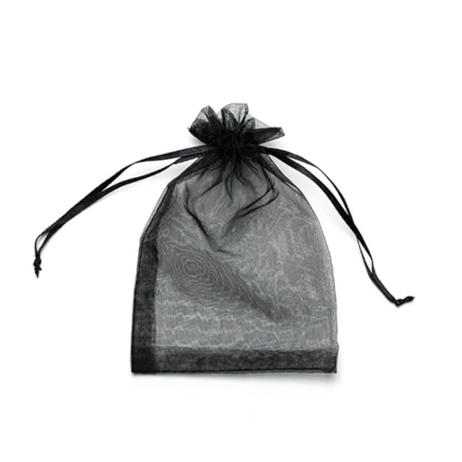 Ws Accessories Black Pack Of 10 Organza Gift Bags, Jewellery Pouches 7X5cm/7X9cm/9X12cm/10X15cm/13X18cm (, 10X15cm)