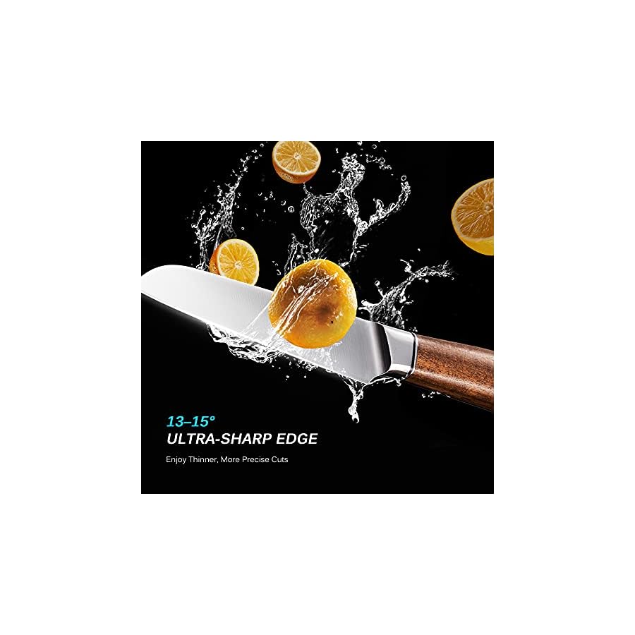 KYOKU-45-Inch-Paring-Knife-Daimyo-Series-Fruit-Knife-with-Ergonomic-Rosewood-Handle-and-Mosaic-Pin-Japanese-440C-Stainless-Steel-Kitchen-Knife-with-Sheath-Case KYOKU 4.5 Inch Paring Knife - Daimyo Series - Fruit Knife with Ergonomic Rosewood Handle, and Mosaic Pin - Japanese 440C Stainless Steel Kitchen Knife with Sheath & Case