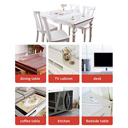 Nappe Transparente en PVC sans Odeur et Étanche pour Table Basse - 7