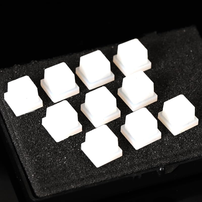 10 tapones de silicona, tamaño 10,7 x 10,7 x 10 mm for cubetas de vidrio de 10 mm x 10 mm