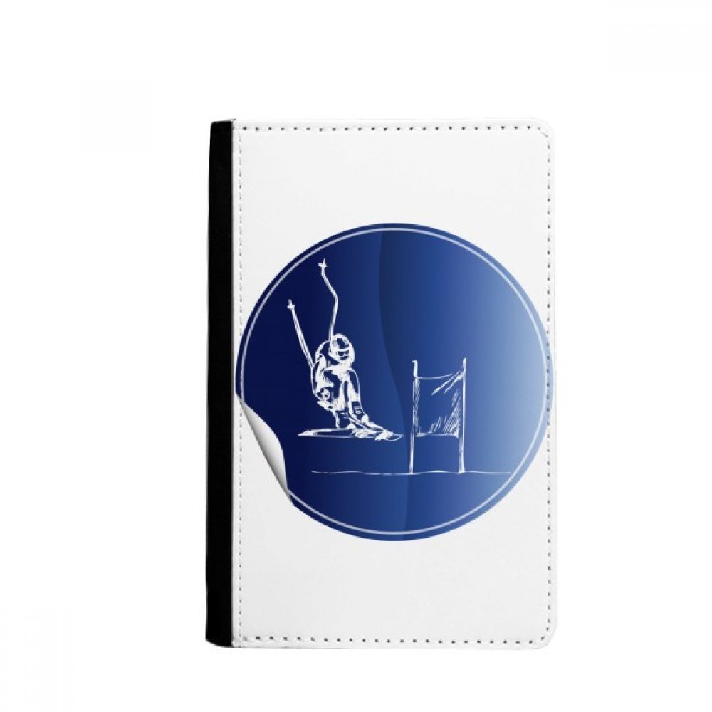 DIYthinker Winter Sport Skiing Skis Pattern Passport Holder Notecase Burse Wallet Cover Card Purse