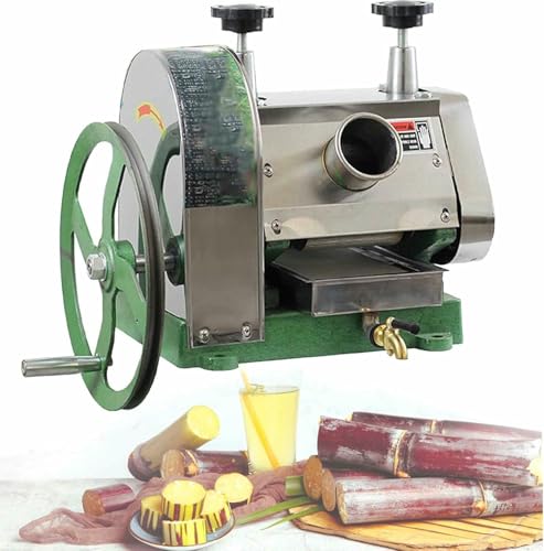 Manual Sugar Cane Juicer Machine - Stainless Steel Three-Roller Press for Instant Juice Extraction