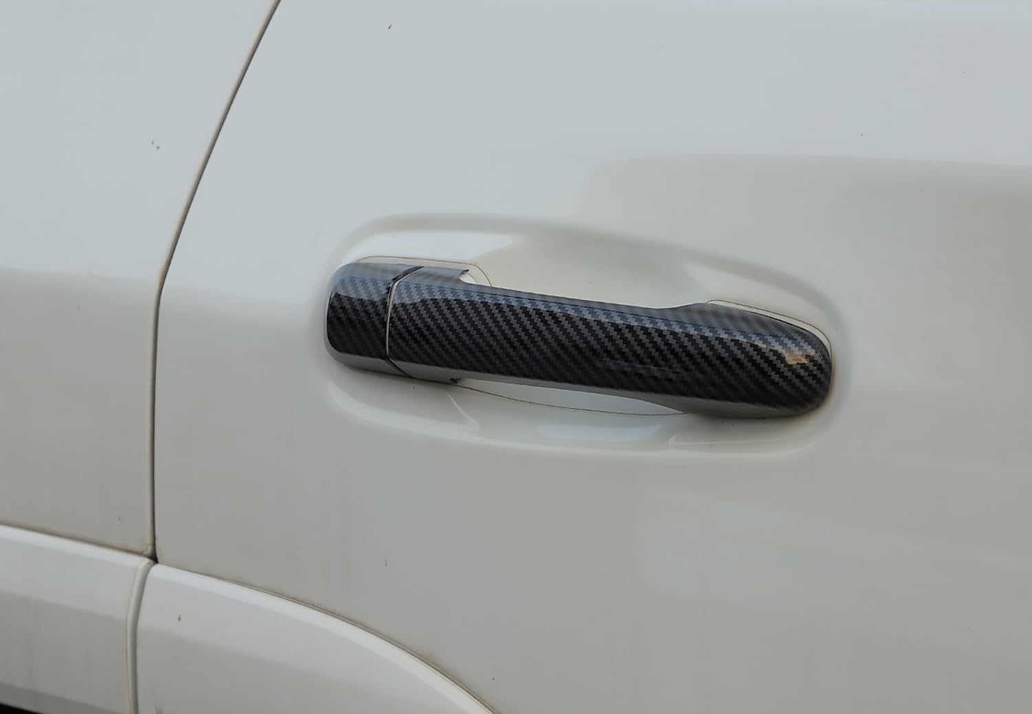 8PCS Door Handle Cover Trim Exterior Door Handles Protectors for Toyota 4Runner 2010-2024 Exterior Accessories (Applicable smart Locks) (Carbon Fiber Look)