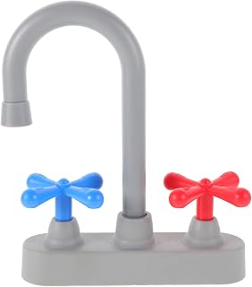 SUPVOX Grifo de Repuesto para Cocina de Juguete - Accesorio de Fregadero para Juego Simbólico Infantil - Grifo Realista de Plástico Seguro para Niños y Niñas - 17,5 x 15 cm