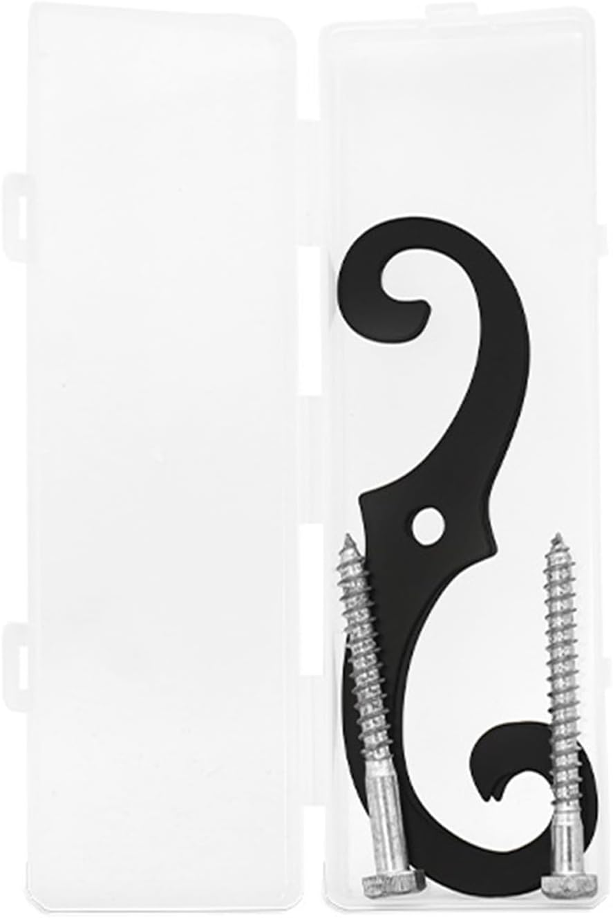 2 Pieces Coated Shutter Mounting Hardware Weatherproof Designs for Secure Outdoor Home Improvement Shutter Hook Home Security