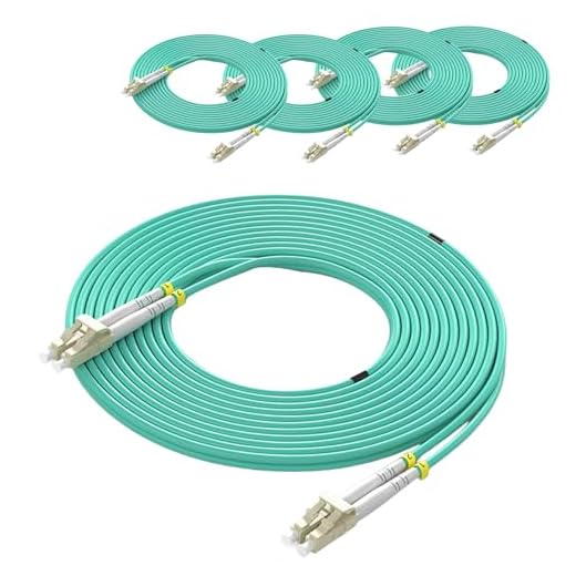 BEHONA 5Pack 2m/7ft OM3 LC to LC Multimode Fiber Patch Cable, Fiber Optic Cable LC to LC Cord LSZH 10GB Multimode Duplex 50/125um