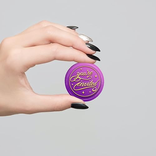 Miniatura 5 de CRASPIRE You're Invited - Sello de cera de sellado vintage, 1.181 in, cabeza de sello de latón extraíble retro con mango de madera para invitaciones