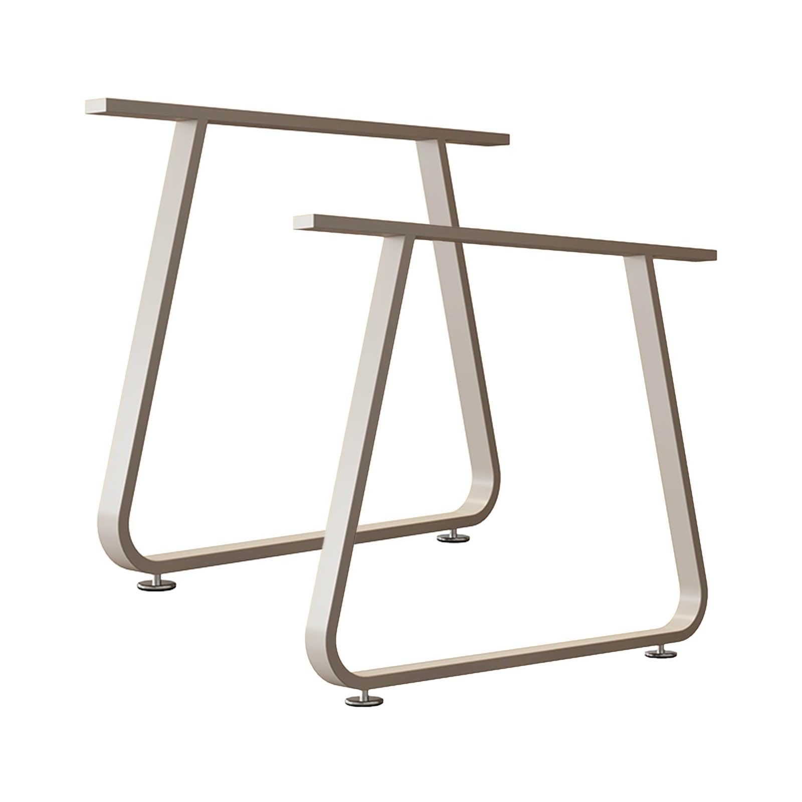 KFGISD, Industry Trapezoid Dining Table Legs, for DIY Decoration, for Furniture Dining Tables Desks Tables and Chairs ，Metal Furniture Legs(White,40 * 60cm/15.7 * 23.6in)