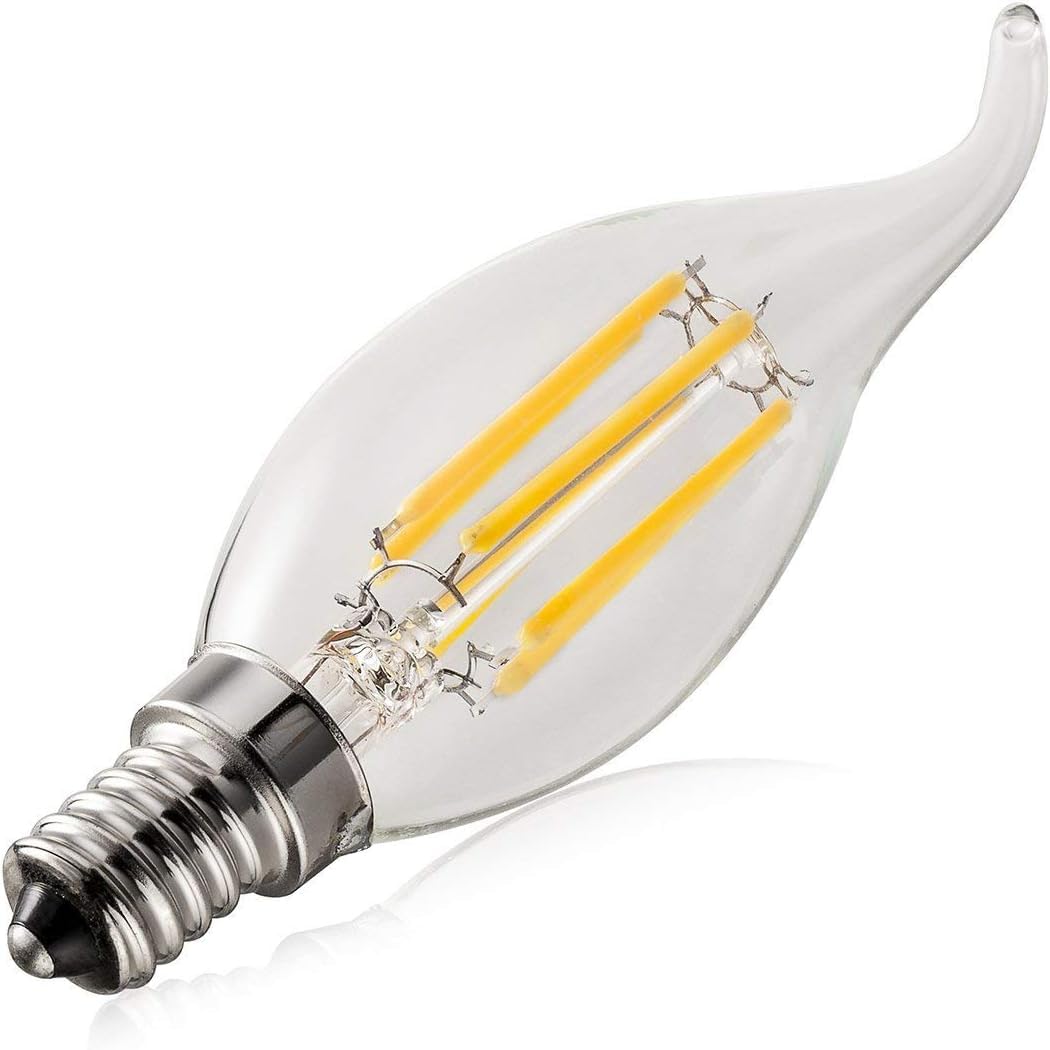 Opakowanie 10 żarówek Led E14 Z żarnikiem 4 W 6500 K, Zimna Biel, Ac 220–240 V, 400 Lm, Lampa świecowa Z Końcówką Płomieniową, żarówka Edison Led C35
