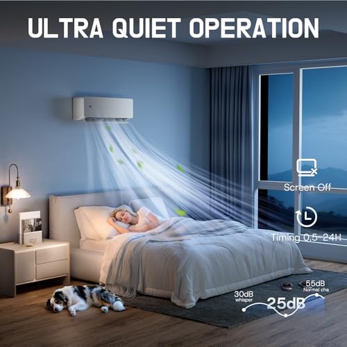 Image of Upstreman 12000 BTU Mini Split AC Heating System, 20 SEER2 230V Mini Split Air Conditioner, Pre-Charged Heat Pump Ductless Inverter System, Up to 750 Sq.Ft, WiFi Control, with Mounting Bracket