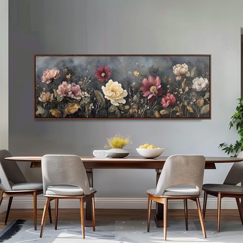 Toile imprimée à motif floral sombre pour exprimer votre créativité et votre passion de l'art - 4