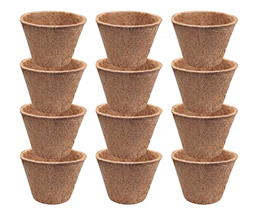 Deepthi-Coco-Coir-Nursery-Pots--Biodegradable-Peat-Pots-for-Seed-Starter-and-Seedling-Kit-Mini-Planter-Cups-for-Indoor-Outdoor--Ideal-for-Organic-Planting-6-Inch-Pack-of-12