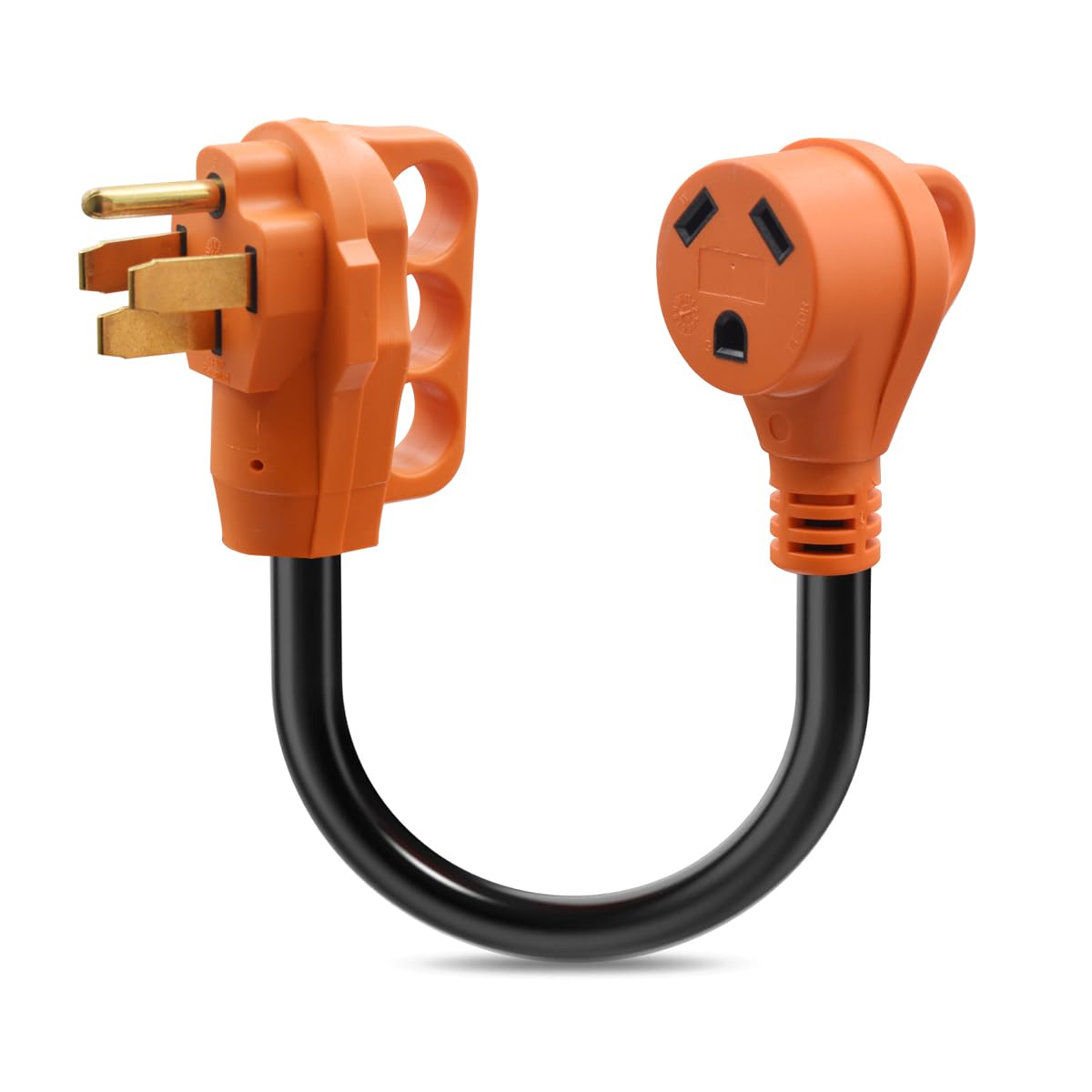 NEMA TT-30R 30 Amp RV Plug, 125V Heavy Duty Replacement Female Plug with Ergonomic Grip Handle for RV, Camper, Caravan, Generator Cord ETL Listed Micmi (30A Female Plug), Yellow
