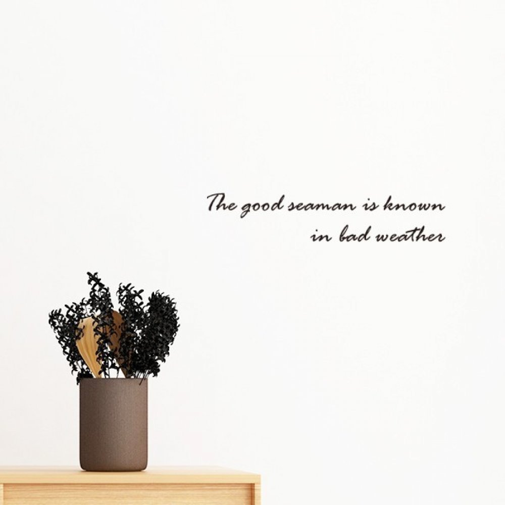 Sticker mural Le Bon Seaman Slogan citation marine deco chambre 35cm