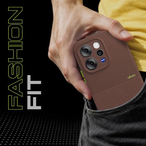 Image of AIBEX Premium Back Cover Case Compatible For Vivo V70 5G / Vivo V70 Elite 5G| Scratch & Drop Tested Shockproof Matte Texture Case with Soft Microfibre Lining | Slim Fit Cover with Anti-Scratch - Brown