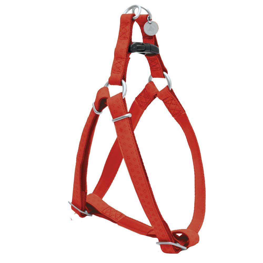 Croci My Lord Leatherette Adjustable Bib, 35-60 mm x 15 mm, Red