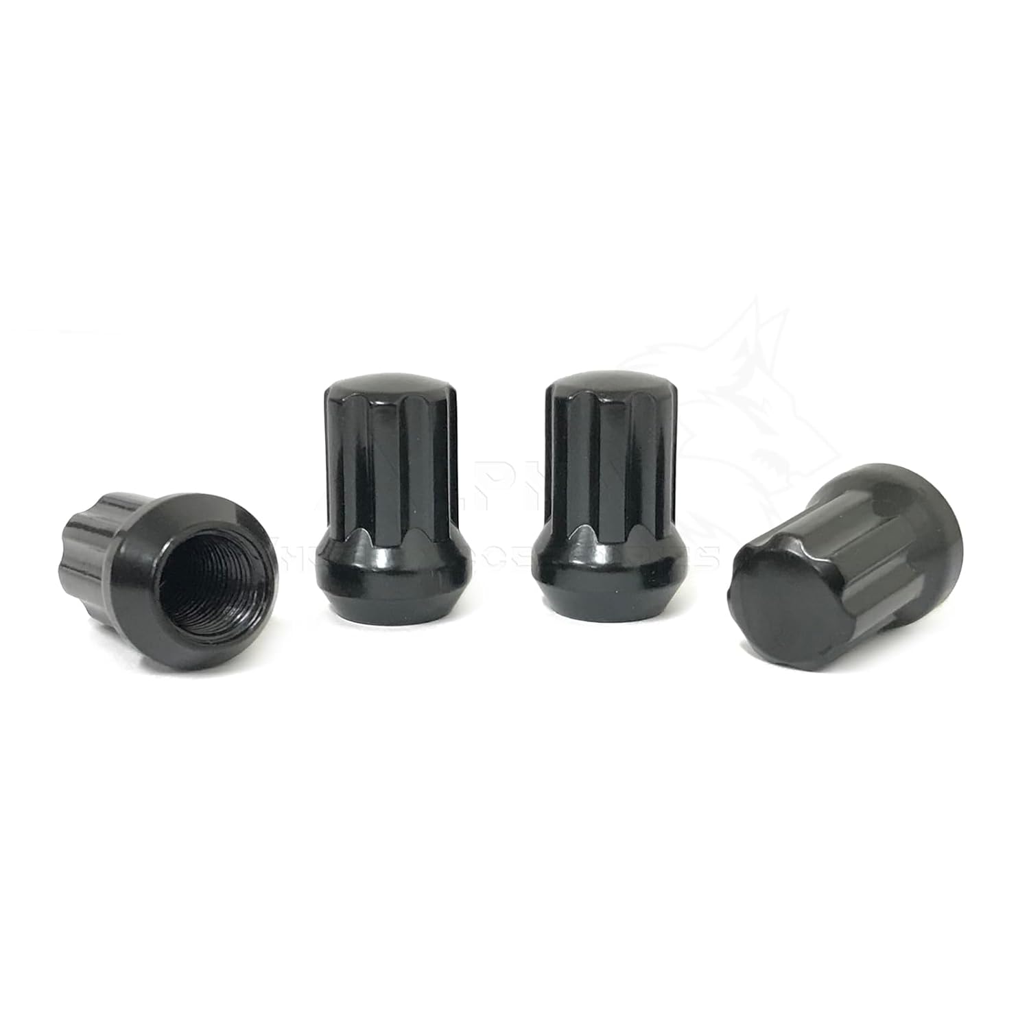 20 Black Short Spline Lug Nuts 14x1.5 Fits Dodge Charger Challenger 2008 & Up