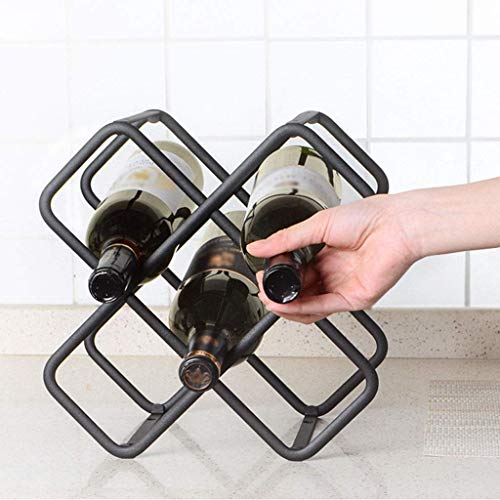 Soporte de mesa para 8 botellas en acero carbon miniatura 5