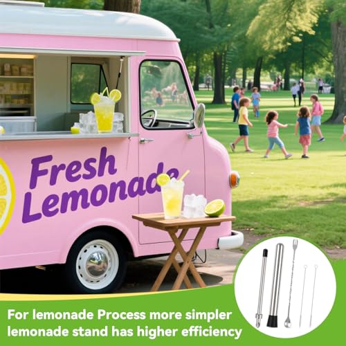 image for Ecnimb 5 Pack Straw Puncher, lemonade stand supplies kit with straw pu