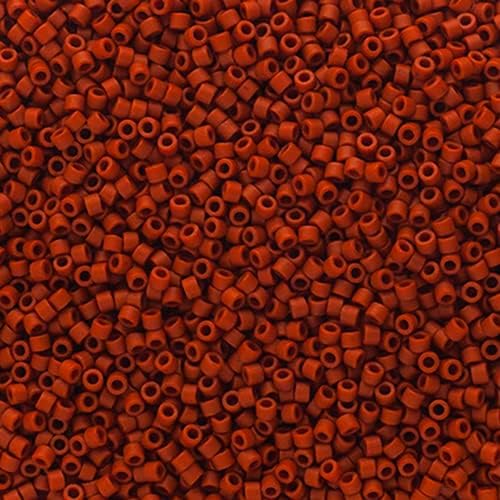 Miyuki Delica 11/0 - Frosted Glazed Red Matte DB2288 - 250gms Bag of Japanese Glass Beads Bulk Bag of Japanese Glass Beads