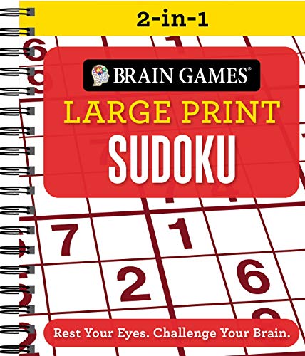 Brain Games 2-in-1 - Large Print Sudoku: Rest Your Eyes. Challenge Your Brain.
