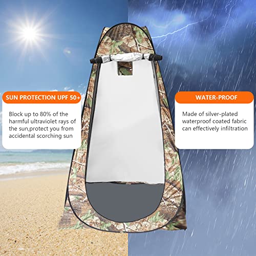 Pop Up Privacy Tent,Pop Up Shower Tent With Solar Shower Bag,Pop Up Instant Tent,Camping Shower Tent For Portable Outdoor Toilet Shower Changing Room Sun Shelter Camping(Camouflage) #TOP6