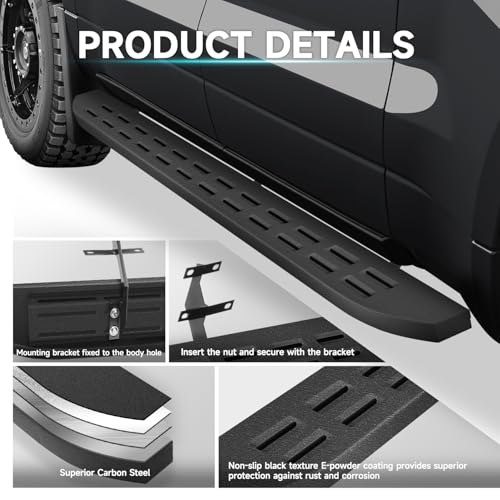 Estribos laterales de acero para Ford F-150 SuperCrew miniatura 2