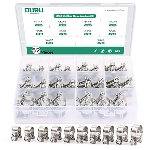 52PCS Stainless Steel Fuel Line Clamps Kit