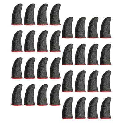 GALPADA 100pcs Anti-Sweat Finger Gloves for Gaming, Breathable Silver Fiber Thumb Sleeves Designed for Touchscreen Devices, for Intense Play and Long Gaming Sessions