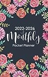2022-2026 Monthly Pocket Planner: 2022-2026 Five Year Monthly Pocket Planner, 5 Year Appointment Calendar Small, 60 Month Agenda Schedule Organizer | Floral Cover