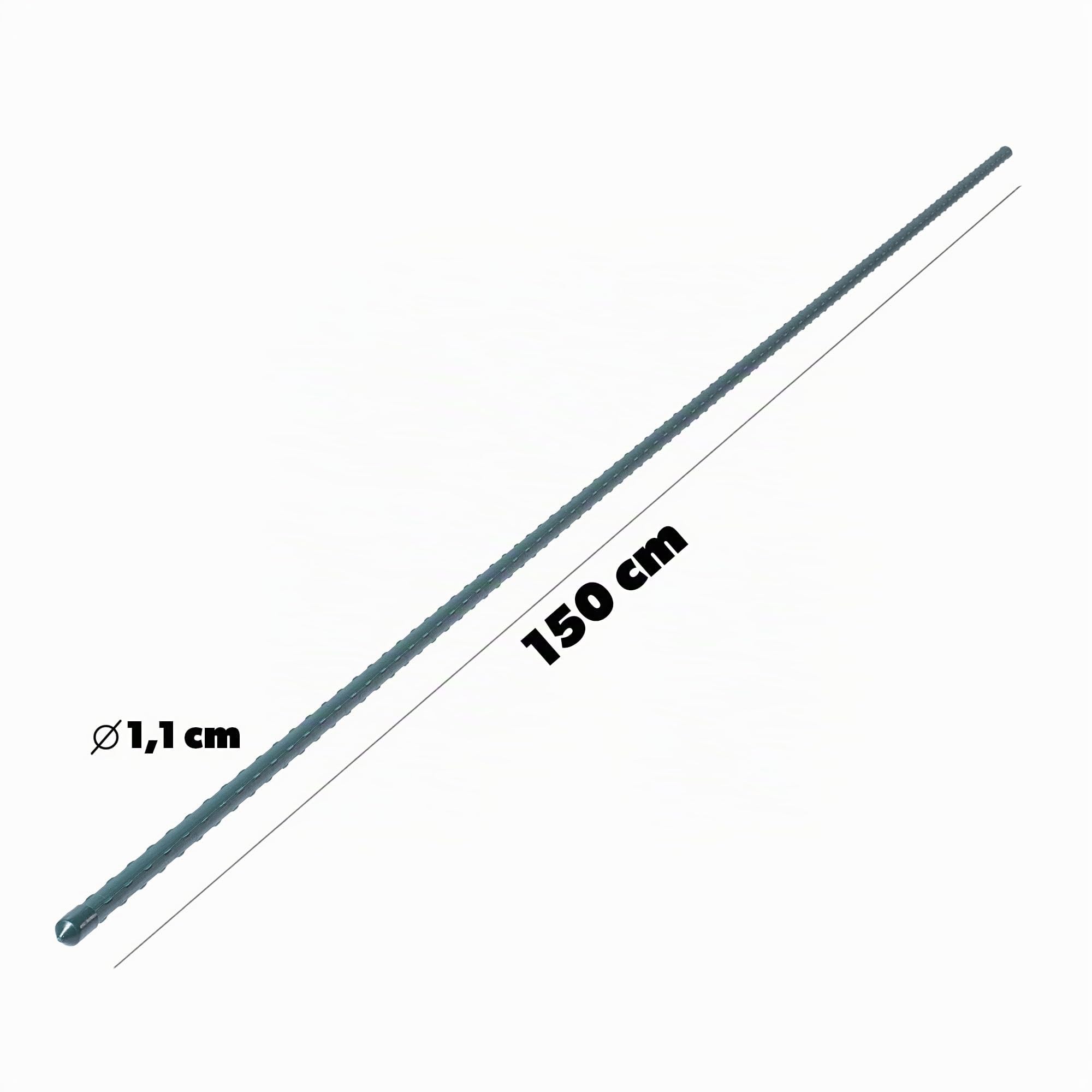KADAX Lot de 15 Tuteurs Tomate et Plantes – Acier Plastifié 150 cm × Ø 11 mm – Tuteur Jardin Potager pour Tomates, Framboisiers et Plantes Grimpantes, Résistants aux Intempéries