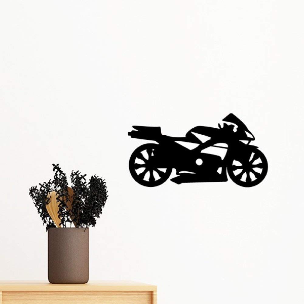 Sticker mural moto noir amovible pour relooker un mur sans abîmer la peinture