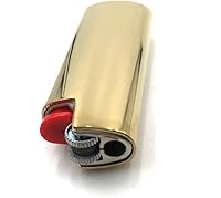 Vista 4 de Funda de metal para encendedor de color dorado para BIC Mini tamaño encendedor J5