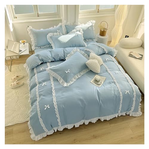 Ensemble de la couette en dentelle kawaii avec drap-housse pour lit de fille