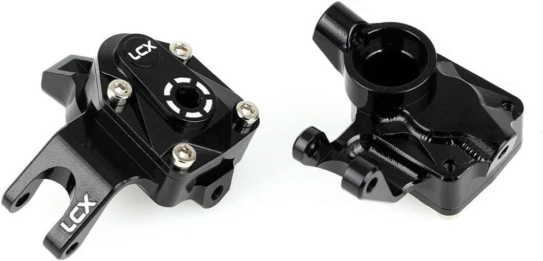 LCX Racing 1/18th RC Crawler Car Front Portal Axles Aluminum Portal Steering Knuckle Set for Axial Capra UTB18 Unlimited Trail Buggy, Upgrades Parts Accessories (Portal Steering Knuckle Set)