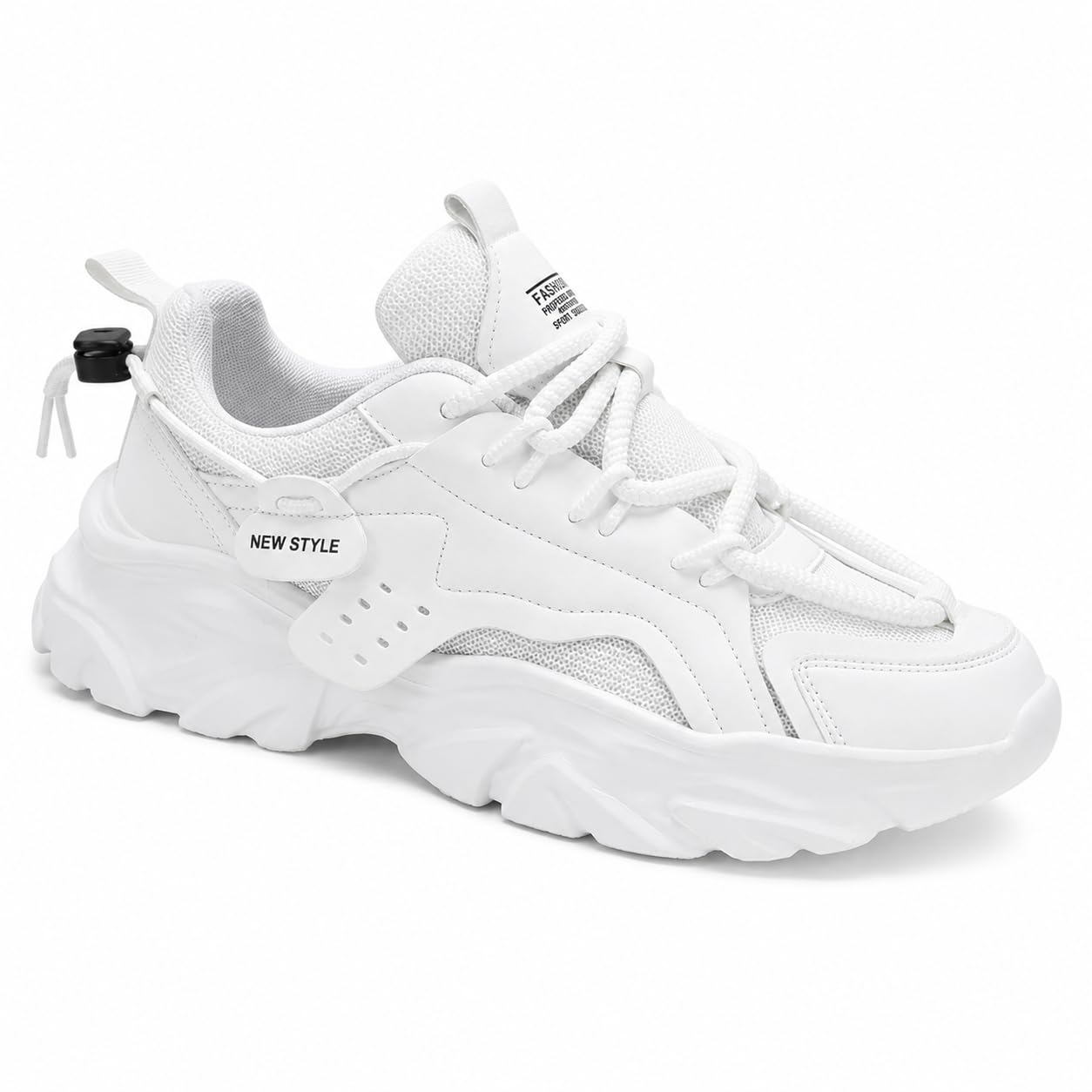 layasa Men White Sneaker Shoes Full White