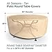 Budge P5A23SF1 All Seasons Round Patio Table Cover Lightweight, UV-Resistant, Large, Tan
