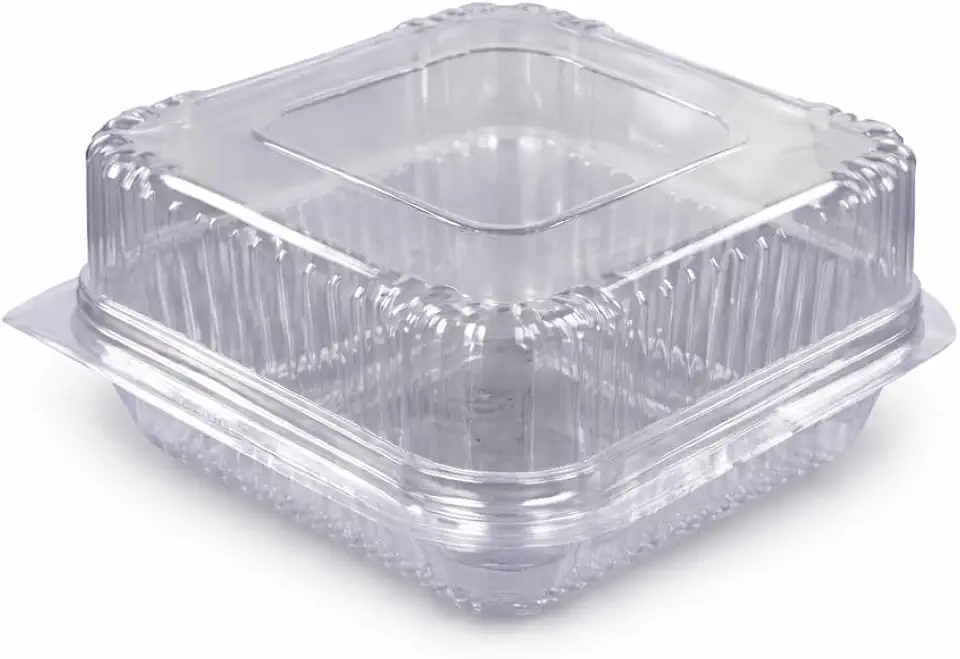 Embalagem Descartável Quadrado Brigadeiro, Bolo No Pote, Doces 200ml com tampa articulada 50 unidades.