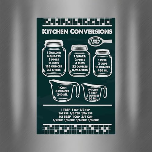 Imán con tabla de conversiones Kitchen 6x9 pulgadas