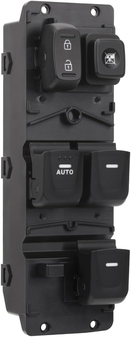 Master Power Window Switch Button Front Left Driver Side Compatible with Hyundai Veloster 2012 2013 2014 2015 2016 2017, Replaces OEM 93570-2V000, 1 Auto, 16 Pins