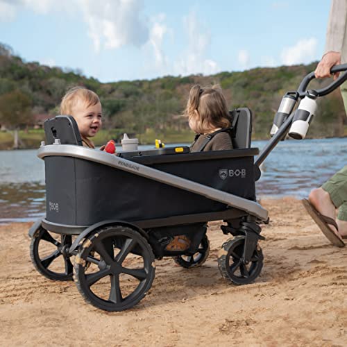 Bob Gear Renegade Foldable Stroller Wagon With 3 Seats, 5-Point Harness System, All-Terrain Tires, And Push And Pull Handle, Nightfall #TOP7