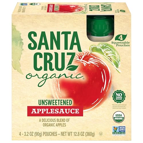 Santa Cruz Organic Applesauce Pouches, 3.2 Oz (pack of 4)