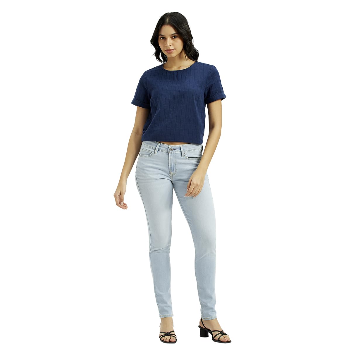 levi's Women's Mid Rise 711 Skinny Fit Light-Blue Jeans-picture-40