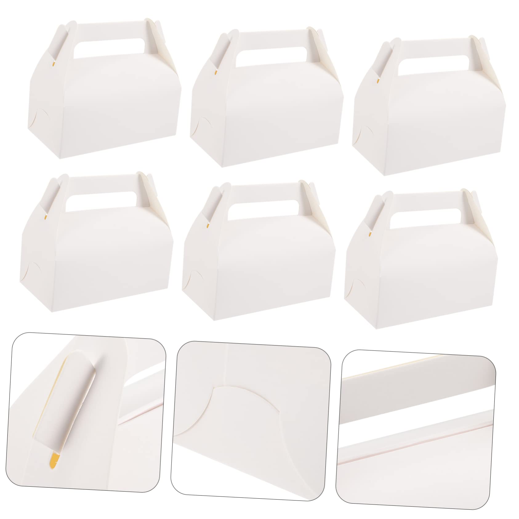 HEMOTON Caja para Cupcakes de Papel Blanco 50 Piezas, Formato Plegable