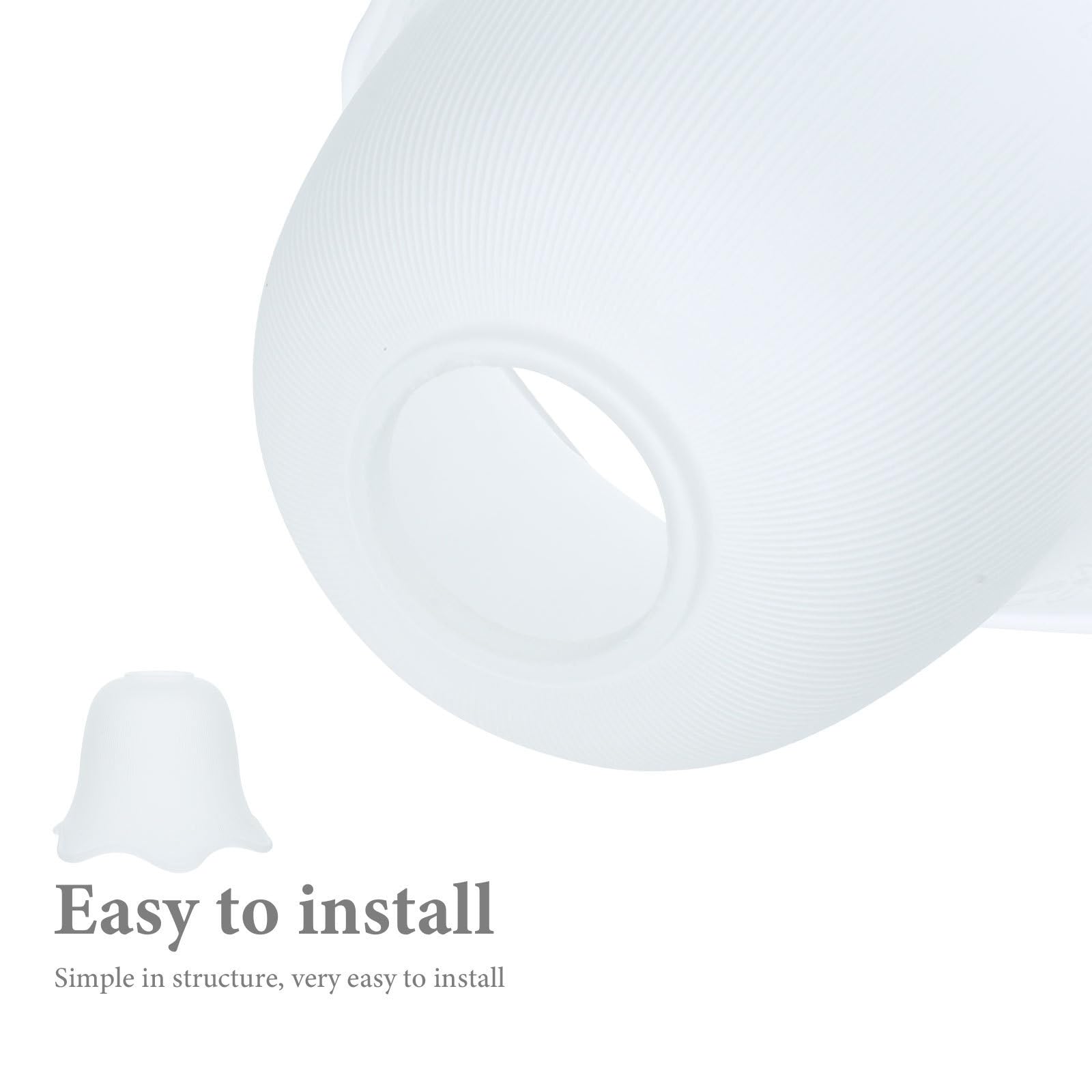 Lampenschirm aus Glas Weiß 2 Stück für Deckenlampe