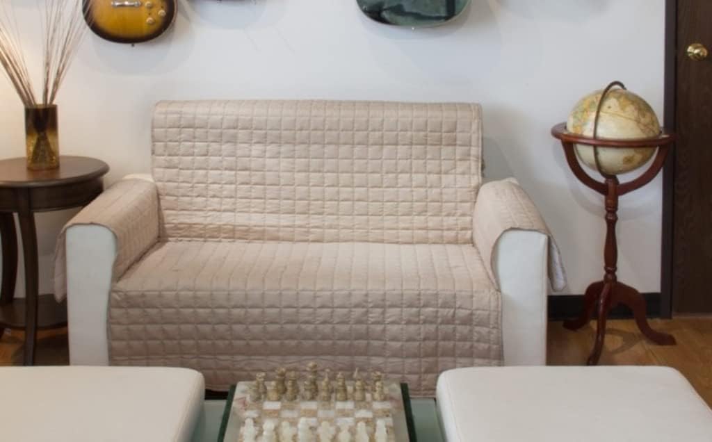 L'COZEE Assure Relax Quilted Furniture Protector, Taupe