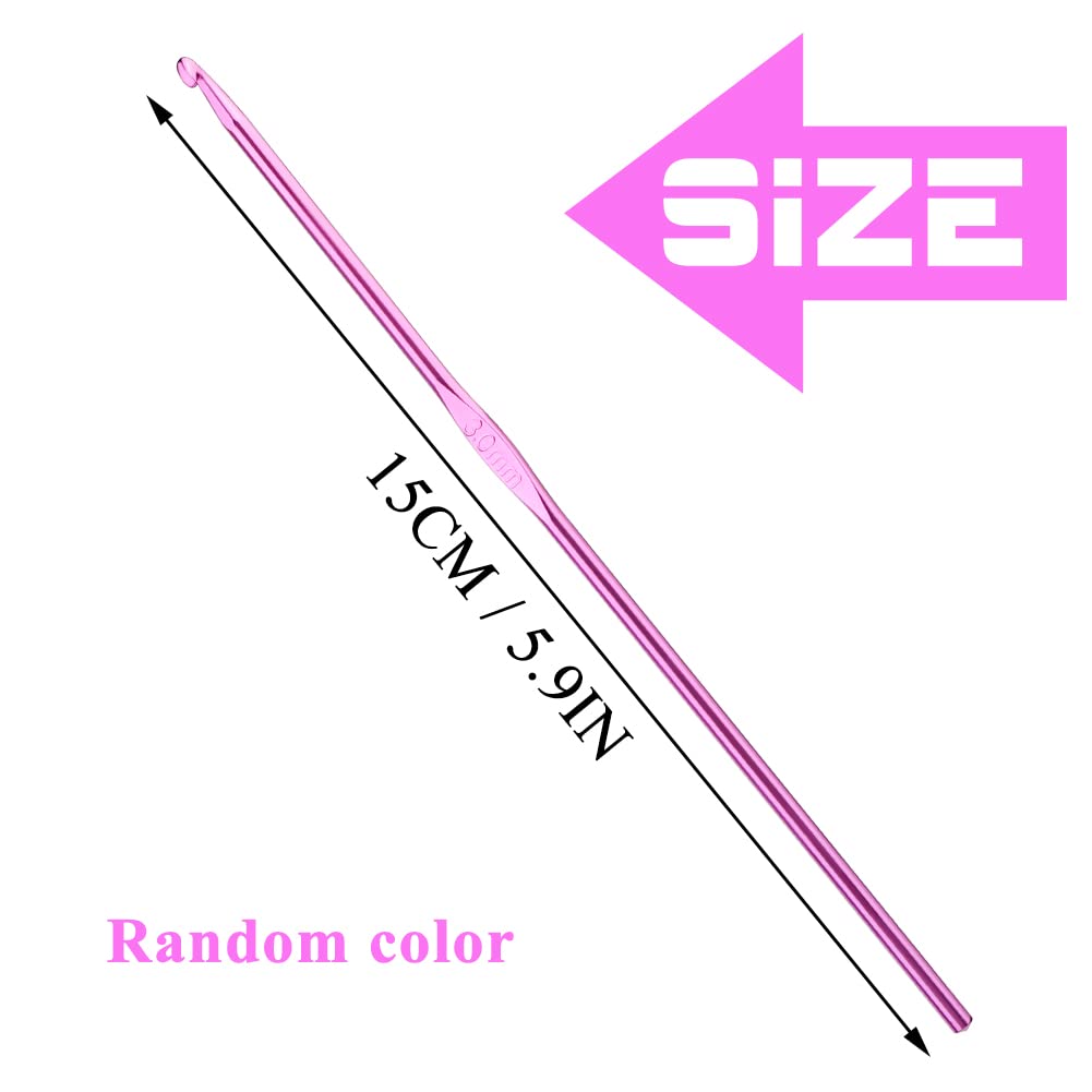 The Iuuidu 3mm Aluminum Crochet Hook, highlighted for its smooth finish and clear size markings.