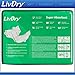 LivDry EnduraDry Max Adult Diapers with Tabs, Up to 12-Hours, Super Absorbent Incontinence Underwear, Leak Protection Briefs, Medium, 48-Pack