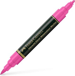 Faber-Castell - 160425 - Caja de 4 marcadores acuarelables A. Dürer 125. Color Rosa púrpura medio