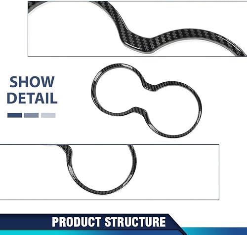 Vista 18 de PIT66 Funda para portavasos compatible con Ford Mustang 2015-2022